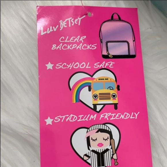 Betsey Johnson clear backpack - Picture 3 of 3